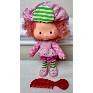 Vintage Strawberry Shortcake Raspberry Tart Doll 1980s Kenner with Hat and Comb